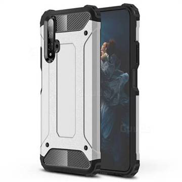 King Kong Armor Premium Shockproof Dual Layer Rugged Hard Cover for Huawei Honor 20 - White