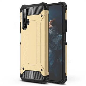 King Kong Armor Premium Shockproof Dual Layer Rugged Hard Cover for Huawei Honor 20 - Champagne Gold