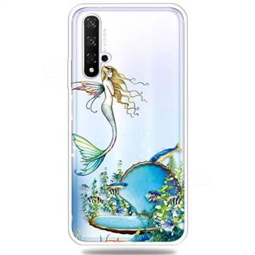 Mermaid Clear Varnish Soft Phone Back Cover for Huawei Honor 20