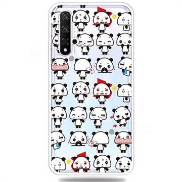 Mini Panda Clear Varnish Soft Phone Back Cover for Huawei Honor 20