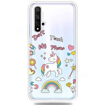 Rainbow Star Unicorn Super Clear Soft TPU Back Cover for Huawei Honor 20
