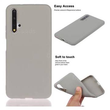 Soft Matte Silicone Phone Cover for Huawei Honor 20 - Gray