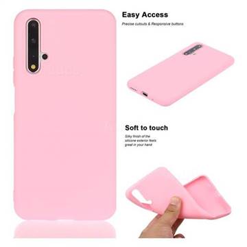 Soft Matte Silicone Phone Cover for Huawei Honor 20 - Rose Red