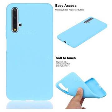 Soft Matte Silicone Phone Cover for Huawei Honor 20 - Sky Blue