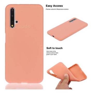 Soft Matte Silicone Phone Cover for Huawei Honor 20 - Coral Orange