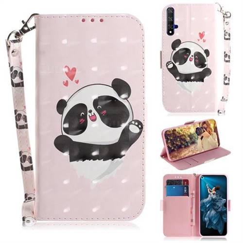 Heart Cat 3D Painted Leather Wallet Phone Case for Huawei Honor 20