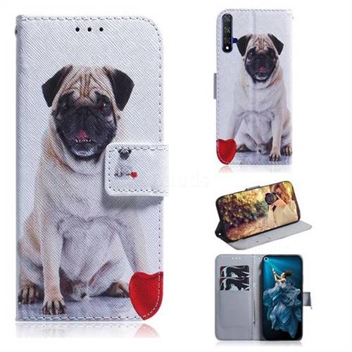 Pug Dog PU Leather Wallet Case for Huawei Honor 20