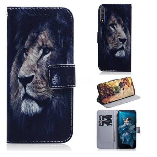 Lion Face PU Leather Wallet Case for Huawei Honor 20