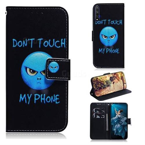 Not Touch My Phone PU Leather Wallet Case for Huawei Honor 20
