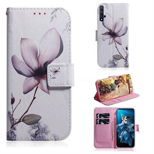 Magnolia Flower PU Leather Wallet Case for Huawei Honor 20