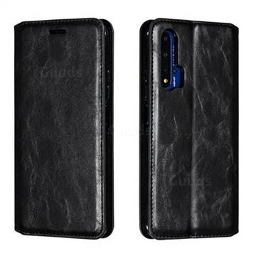Retro Slim Magnetic Crazy Horse PU Leather Wallet Case for Huawei Honor 20 - Black