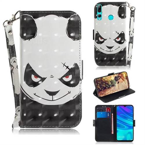 Angry Bear 3D Painted Leather Wallet Phone Case for Huawei Honor 20 Lite