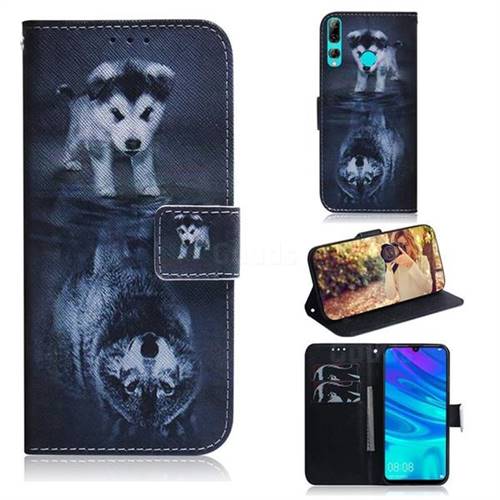 Wolf and Dog PU Leather Wallet Case for Huawei Honor 20 Lite