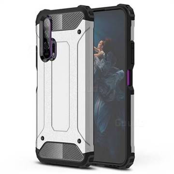 King Kong Armor Premium Shockproof Dual Layer Rugged Hard Cover for Huawei Honor 20 Pro - White