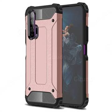 King Kong Armor Premium Shockproof Dual Layer Rugged Hard Cover for Huawei Honor 20 Pro - Rose Gold