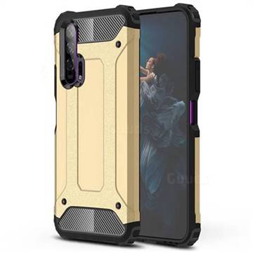 King Kong Armor Premium Shockproof Dual Layer Rugged Hard Cover for Huawei Honor 20 Pro - Champagne Gold