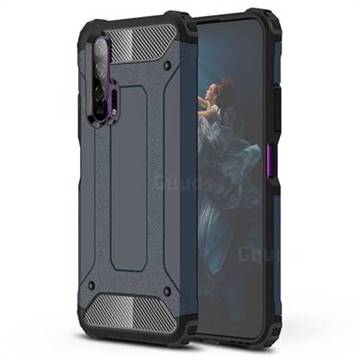King Kong Armor Premium Shockproof Dual Layer Rugged Hard Cover for Huawei Honor 20 Pro - Navy