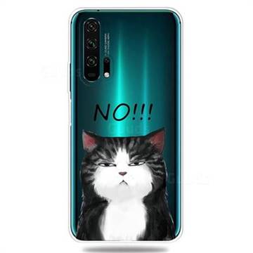 Cat Say No Clear Varnish Soft Phone Back Cover for Huawei Honor 20 Pro