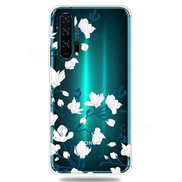 Magnolia Flower Clear Varnish Soft Phone Back Cover for Huawei Honor 20 Pro