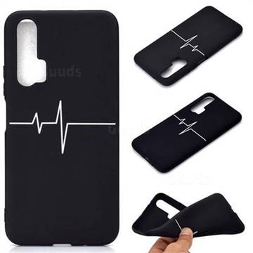 Electrocardiogram Chalk Drawing Matte Black TPU Phone Cover for Huawei Honor 20 Pro