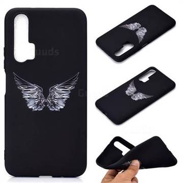 Wings Chalk Drawing Matte Black TPU Phone Cover for Huawei Honor 20 Pro