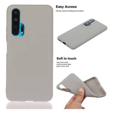 Soft Matte Silicone Phone Cover for Huawei Honor 20 Pro - Gray