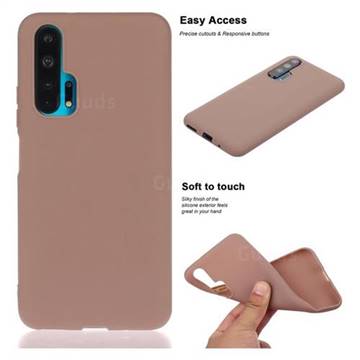Soft Matte Silicone Phone Cover for Huawei Honor 20 Pro - Khaki