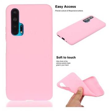 Soft Matte Silicone Phone Cover for Huawei Honor 20 Pro - Rose Red