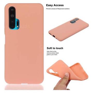 Soft Matte Silicone Phone Cover for Huawei Honor 20 Pro - Coral Orange