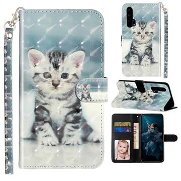 Kitten Cat 3D Leather Phone Holster Wallet Case for Huawei Honor 20 Pro