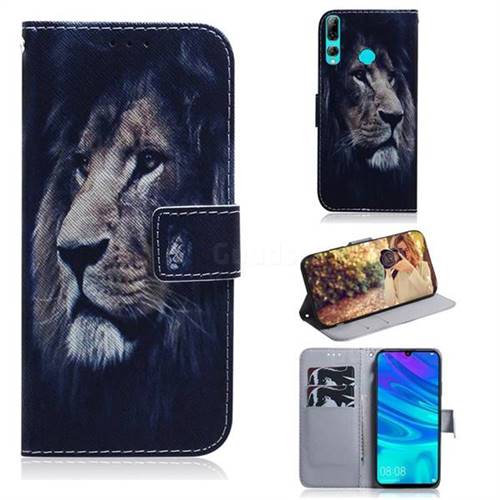 Lion Face PU Leather Wallet Case for Huawei Honor 20i