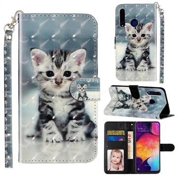 Kitten Cat 3D Leather Phone Holster Wallet Case for Huawei Honor 20i