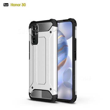 King Kong Armor Premium Shockproof Dual Layer Rugged Hard Cover for Huawei Honor 30 - White