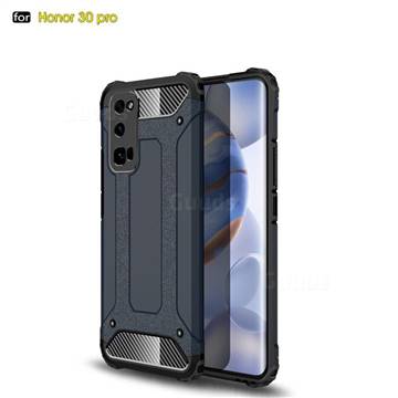 King Kong Armor Premium Shockproof Dual Layer Rugged Hard Cover for Huawei Honor 30 Pro - Navy