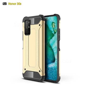 King Kong Armor Premium Shockproof Dual Layer Rugged Hard Cover for Huawei Honor 30s - Champagne Gold