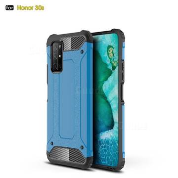 King Kong Armor Premium Shockproof Dual Layer Rugged Hard Cover for Huawei Honor 30s - Sky Blue