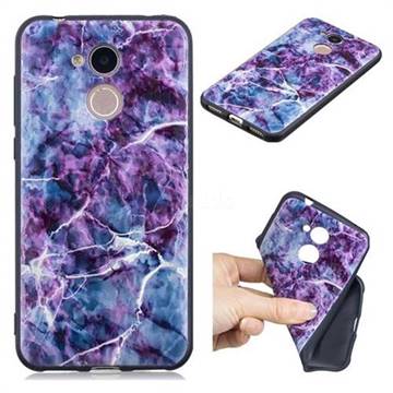 Marble 3D Embossed Relief Black TPU Cell Phone Back Cover for Huawei Honor 6A