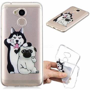 Selfie Dog Clear Varnish Soft Phone Back Cover for Huawei Honor 6A
