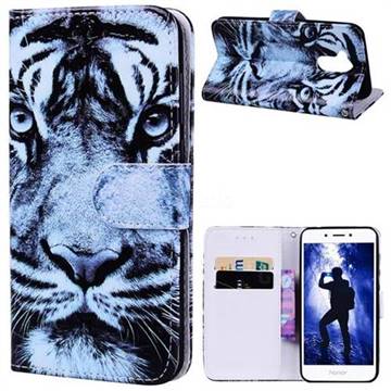 Snow Tiger 3D Relief Oil PU Leather Wallet Case for Huawei Honor 6A