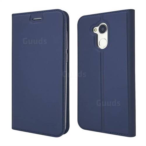 Ultra Slim Card Magnetic Automatic Suction Leather Wallet Case for Huawei Honor 6A - Royal Blue