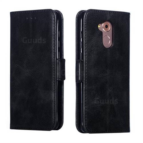 Retro Classic Calf Pattern Leather Wallet Phone Case for Huawei Honor 6A - Black