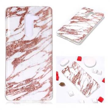 Rose Gold Grain Soft TPU Marble Pattern Phone Case for Huawei Honor 6X Mate9 Lite