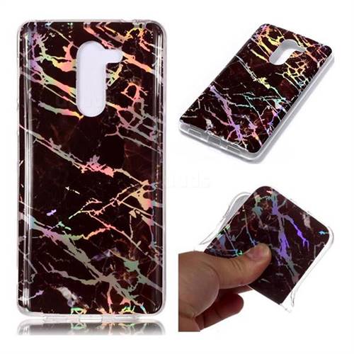 Black Brown Marble Pattern Bright Color Laser Soft TPU Case for Huawei Honor 6X Mate9 Lite