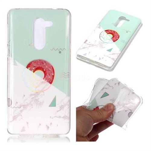 Donuts Marble Pattern Bright Color Laser Soft TPU Case for Huawei Honor 6X Mate9 Lite