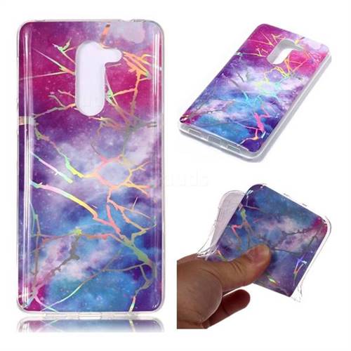 Dream Sky Marble Pattern Bright Color Laser Soft TPU Case for Huawei Honor 6X Mate9 Lite