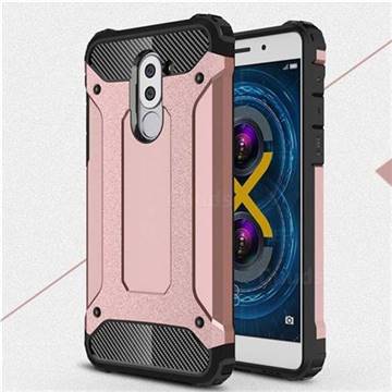 King Kong Armor Premium Shockproof Dual Layer Rugged Hard Cover for Huawei Honor 6X Mate9 Lite - Rose Gold