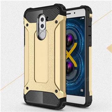 King Kong Armor Premium Shockproof Dual Layer Rugged Hard Cover for Huawei Honor 6X Mate9 Lite - Champagne Gold
