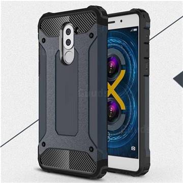 King Kong Armor Premium Shockproof Dual Layer Rugged Hard Cover for Huawei Honor 6X Mate9 Lite - Navy