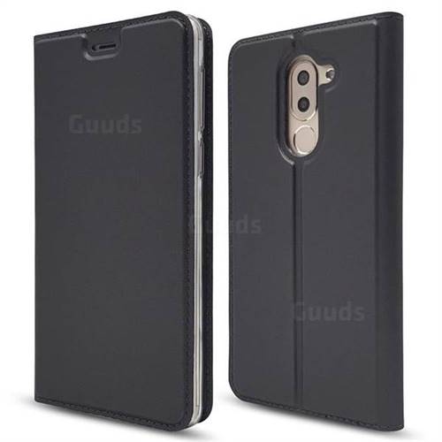 Ultra Slim Card Magnetic Automatic Suction Leather Wallet Case for Huawei Honor 6X Mate9 Lite - Star Grey