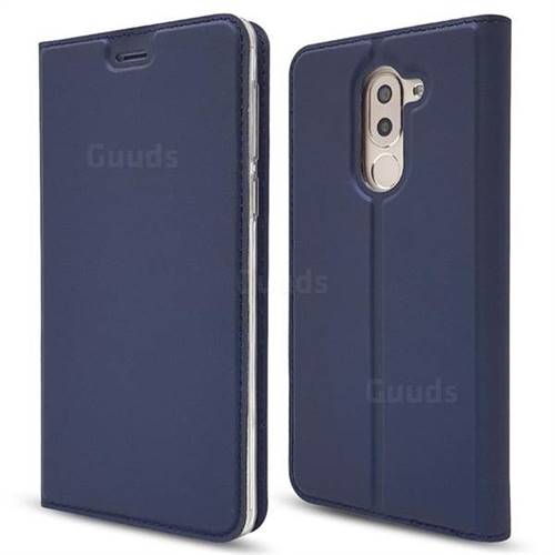 Ultra Slim Card Magnetic Automatic Suction Leather Wallet Case for Huawei Honor 6X Mate9 Lite - Royal Blue